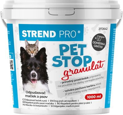 Odpudzovač mačiek a psov Strend Pro PET STOP, granulát, 1000 ml, prírodný plašič, odplašovač