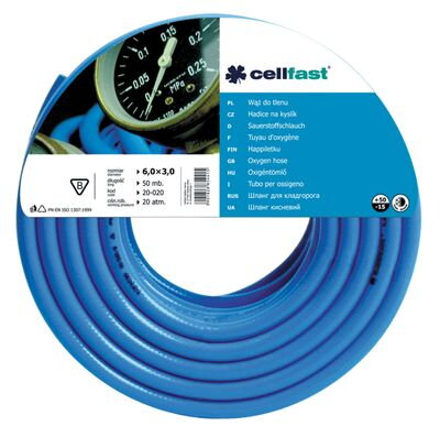 Cellfast Hadica 20-020, Oxygen 6,0x3,0 mm, L-50 m, modrá