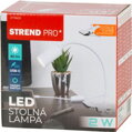 Lampa Strend Pro, stolná, s klipsou na uchytenie, Alu, biela, 41 cm