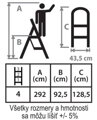 Schodíky Strend Pro LFD140 4 stupienkové, oceľové, EN14183, 150 kg 5 detail