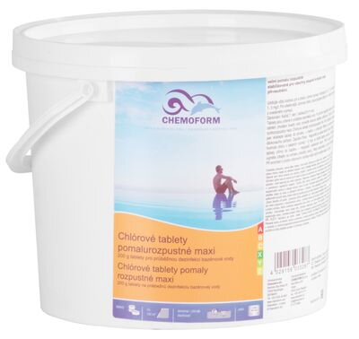 Chlór Chemoform 0505, 200 g, tablety, pomalorozpustné, bal. 3 kg