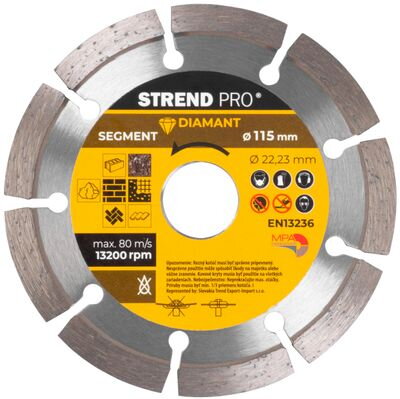 Diamantový kotúč Strend Pro 521A, 115 mm, Diamant, Segment