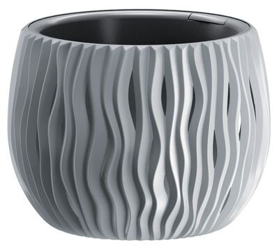 Kvetináč SANDY Bowl 240, 238x161 mm, šedá, vložka