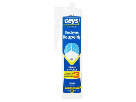 Ceys Kúpeľne a kuchyne, Silikón biely, 280 ml