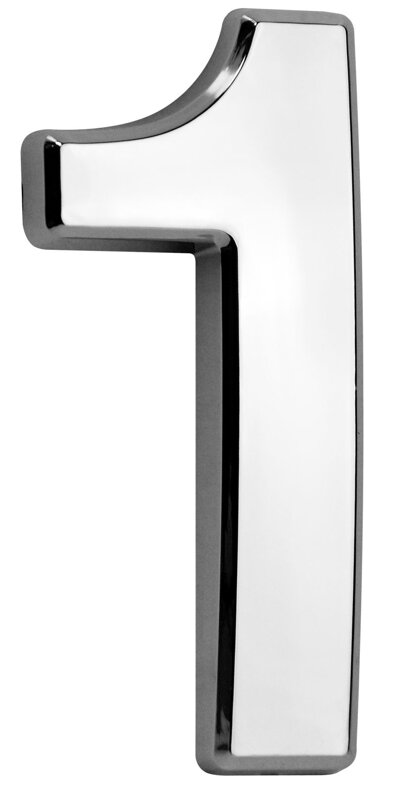Číslo na dom MagicHome 1 – strieborné, 70x100 mm Číslo na dom MagicHome 1 – strieborné, 70x100 mm